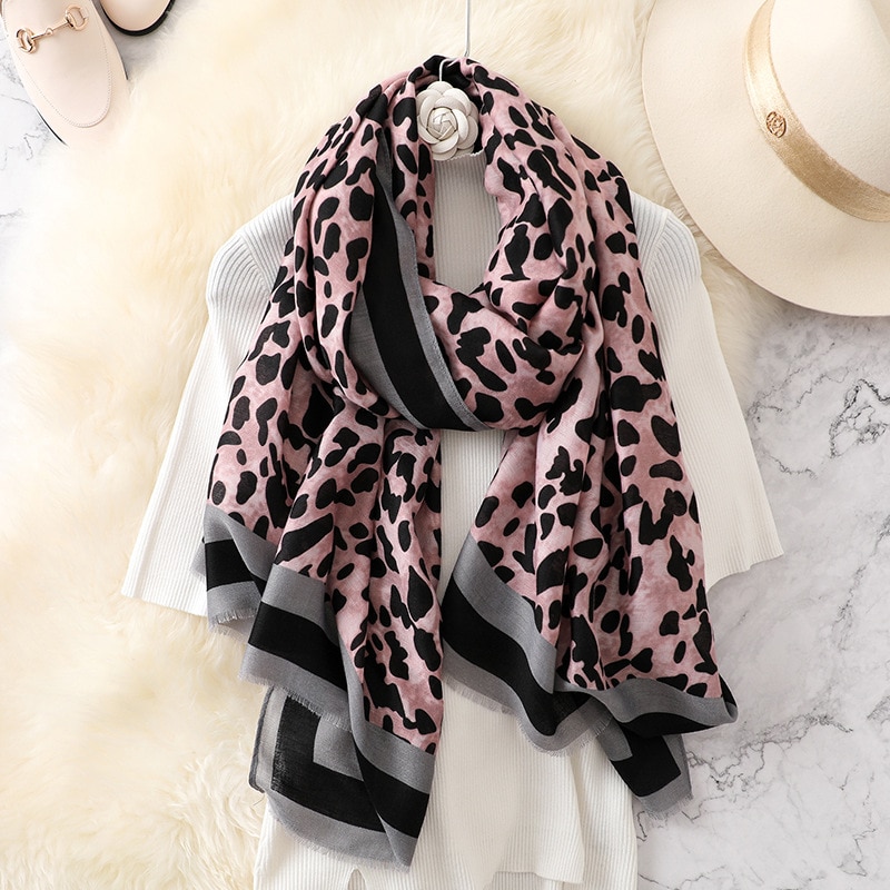 Leopard Print Scarf For Women