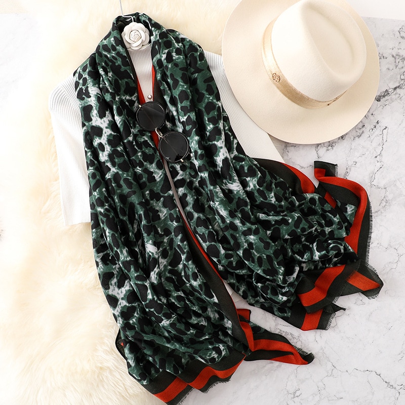 Leopard Print Scarf For Women