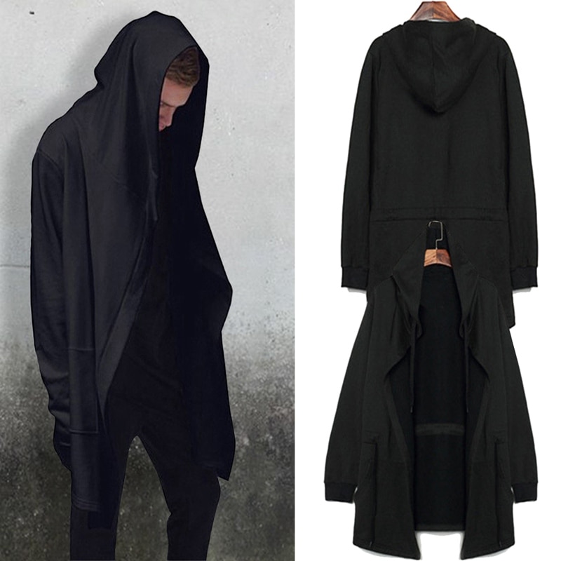 Black Hoodie Men Coat Jacket