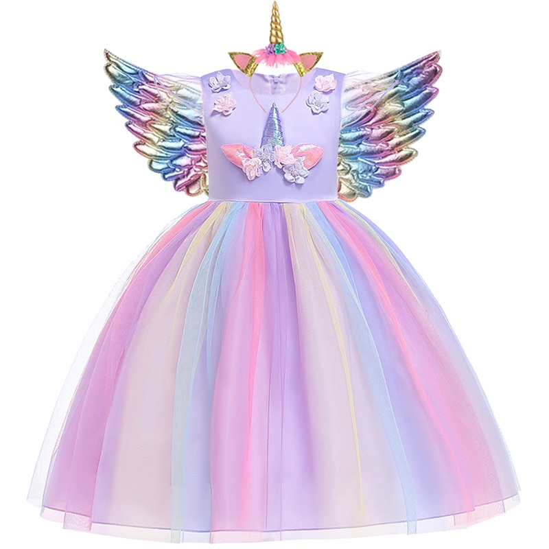 Unicorn Dress Kids Formal Wear