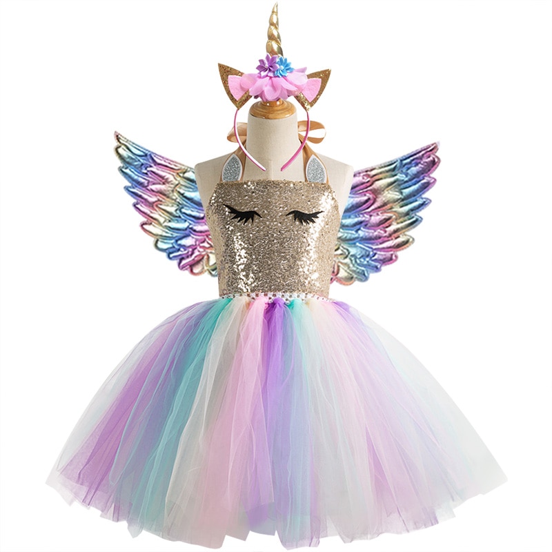 Unicorn Dress Kids Formal Wear