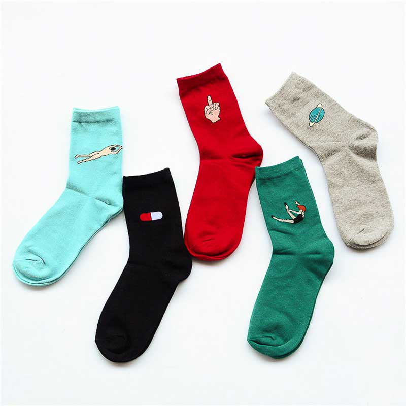 Printed Socks Women’s Fashion (5 pairs)