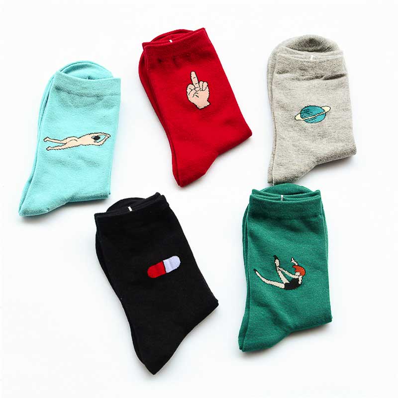 Printed Socks Women’s Fashion (5 pairs)