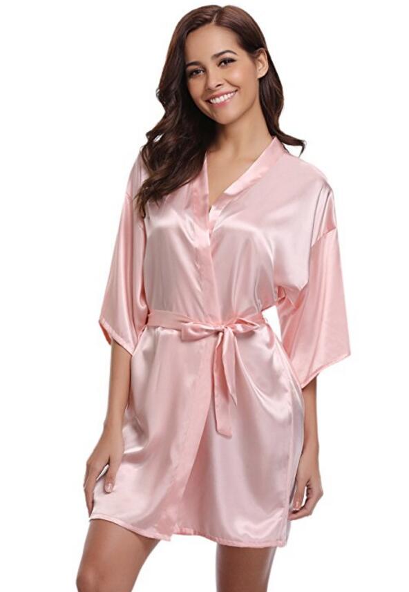 Kimono Robe Satin Bathrobe