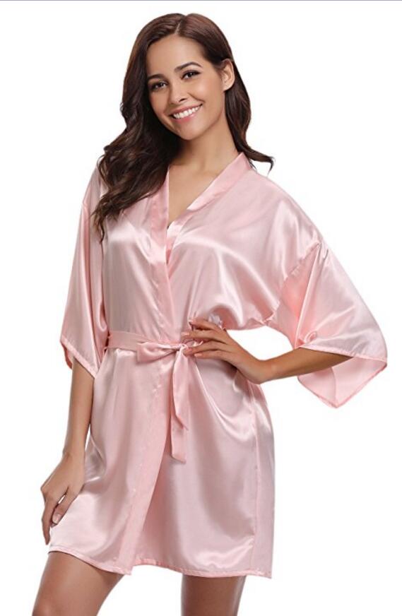 Kimono Robe Satin Bathrobe