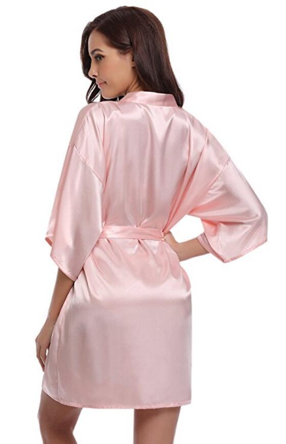 Kimono Robe Satin Bathrobe