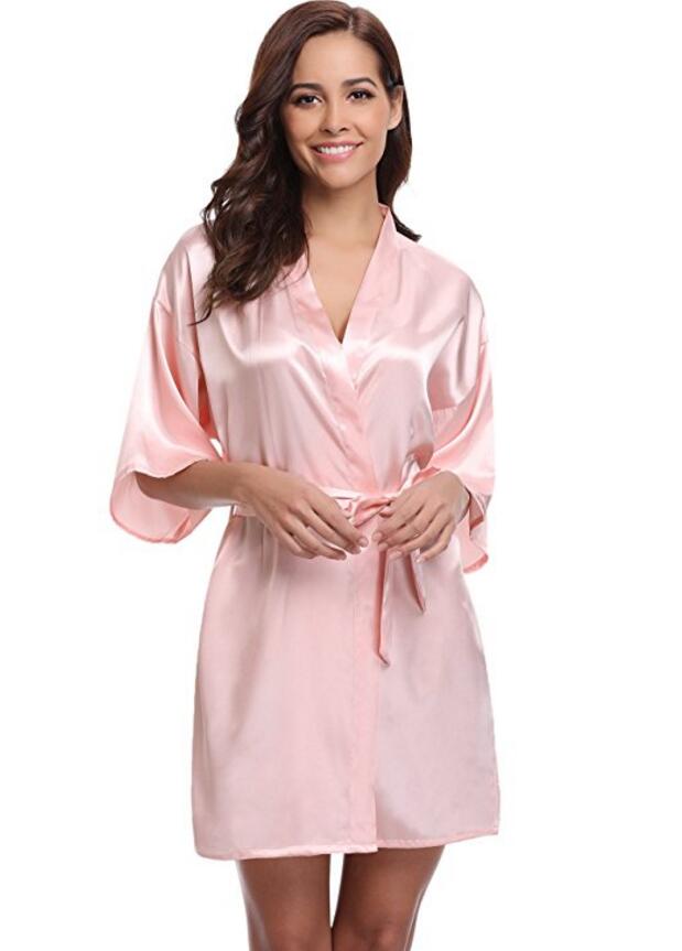 Kimono Robe Satin Bathrobe