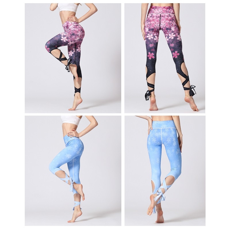 Workout Tights Flower Print Leggings