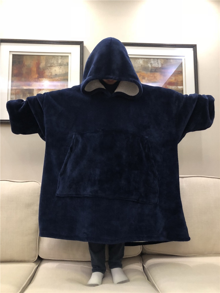 Hoodie Blanket Adult Warm Fleece