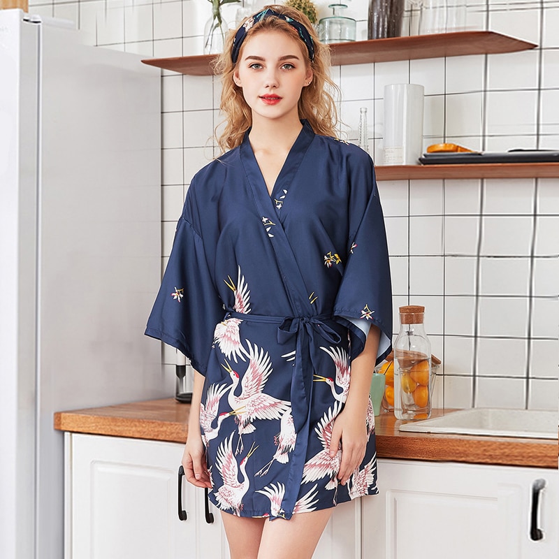 Silk Kimono Robe Nightwear Piece