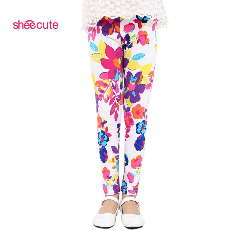 Kids Leggings Girls Flower Prints