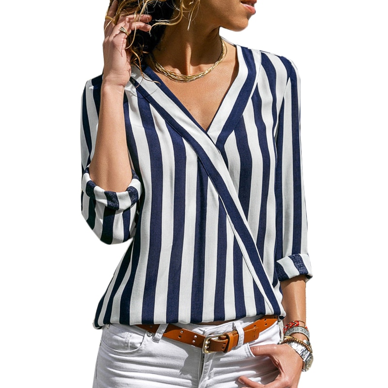 Ladies Blouse Stripes Design