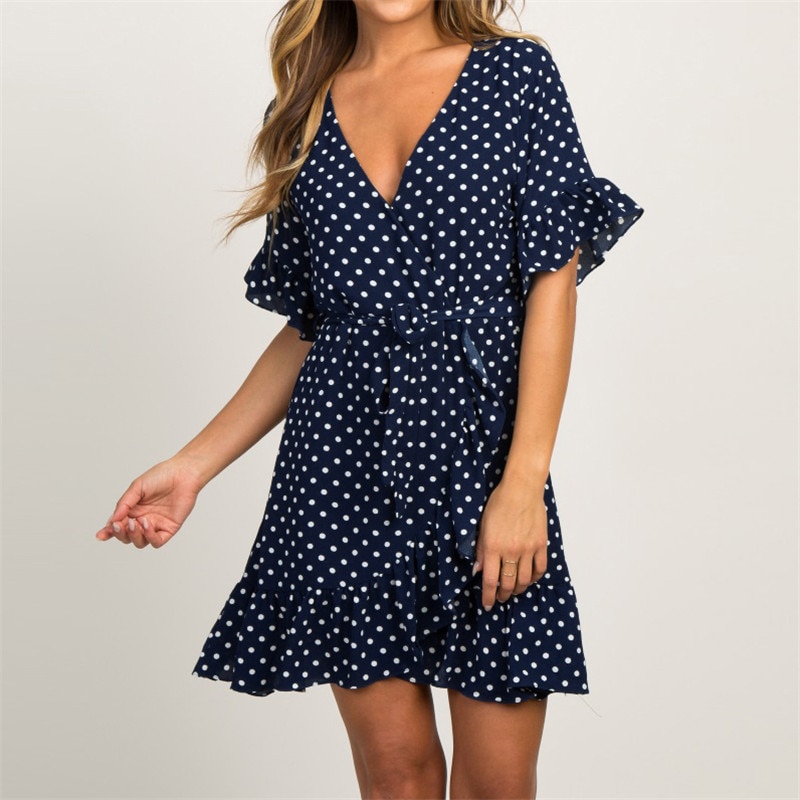 Polka Dot Dress Summer Fashionwear