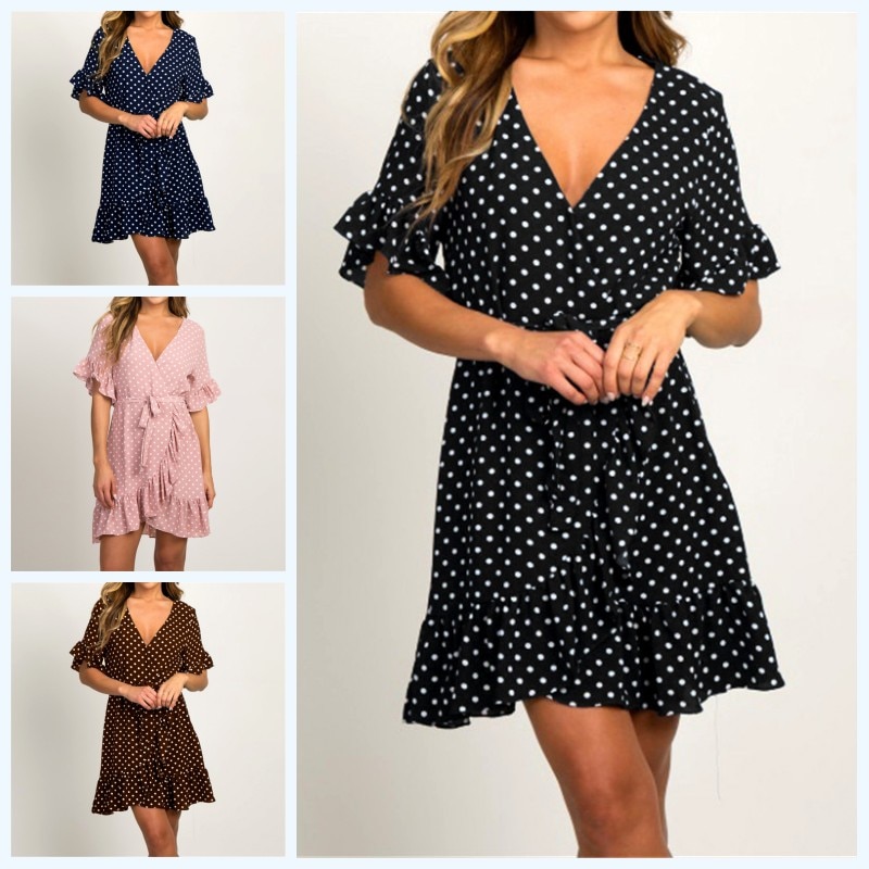 Polka Dot Dress Summer Fashionwear