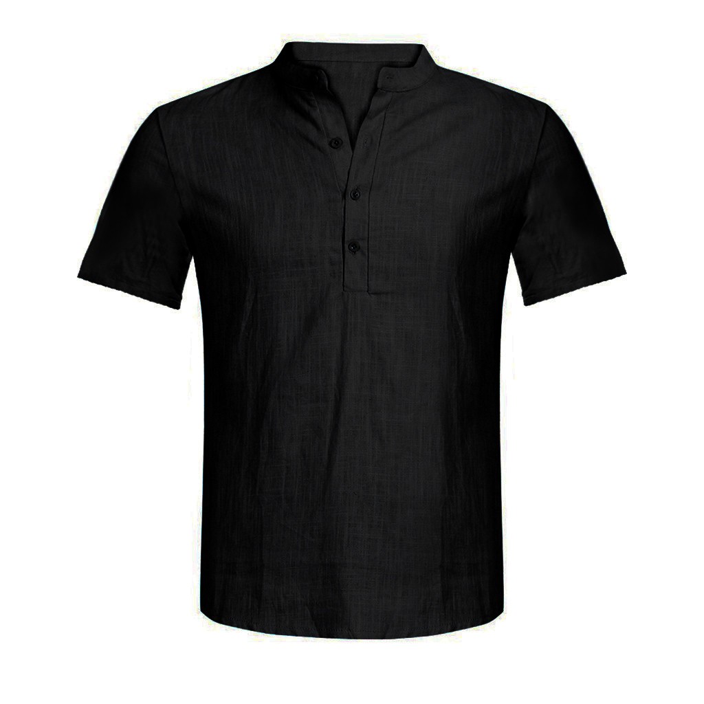 Linen Tops Mens Casual Wear