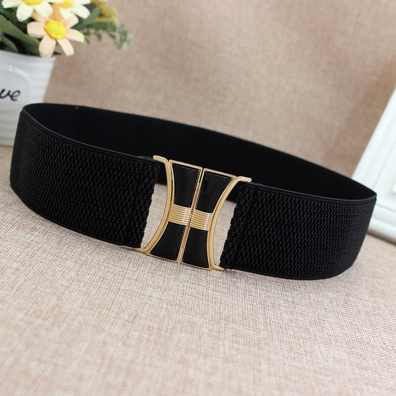 Women’s Black Belt Elastic Waist Belt