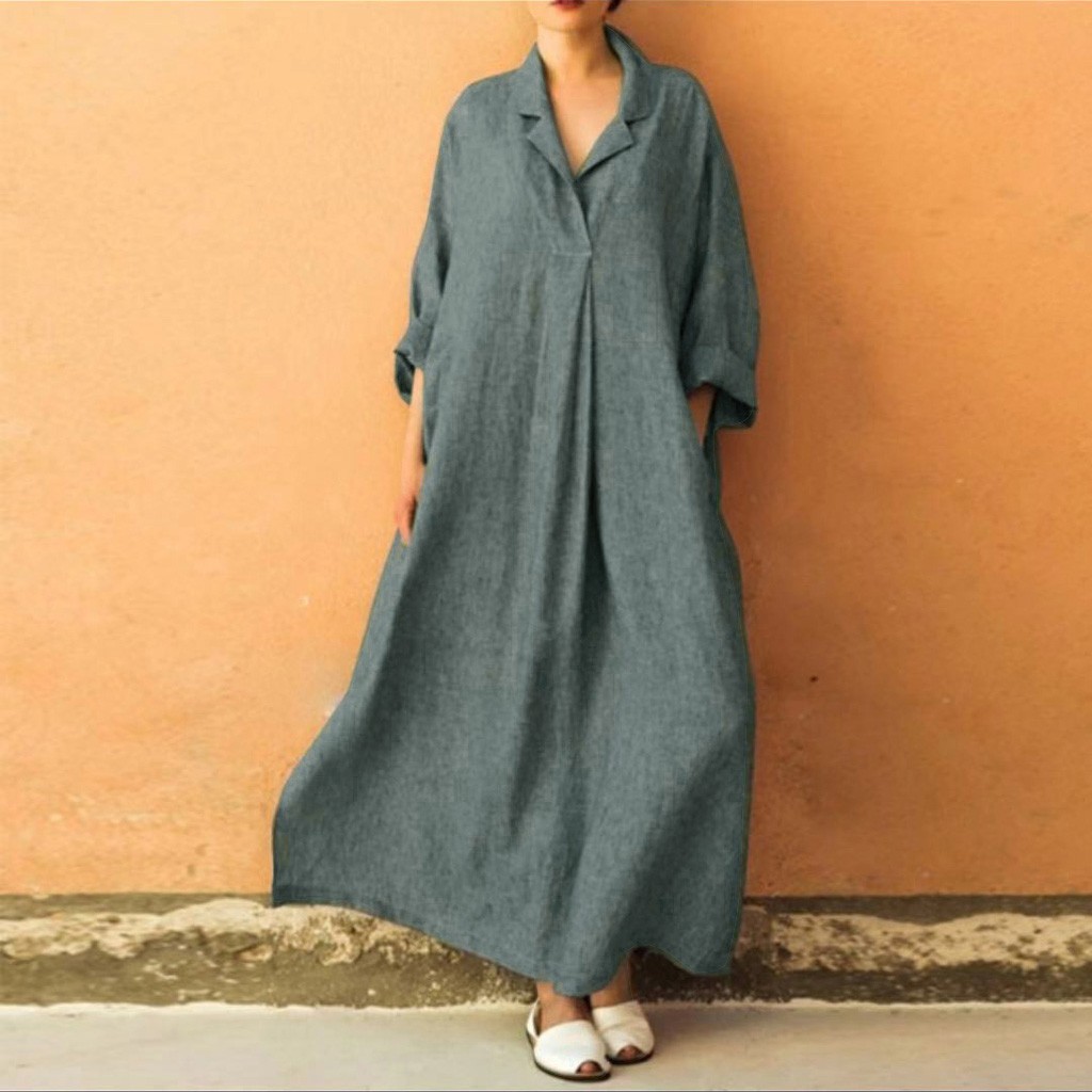 Long Sleeve Maxi Dress Bohemian Style