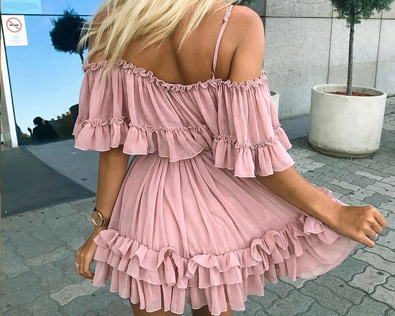 Ruffle Dress Off Shoulder Clothing