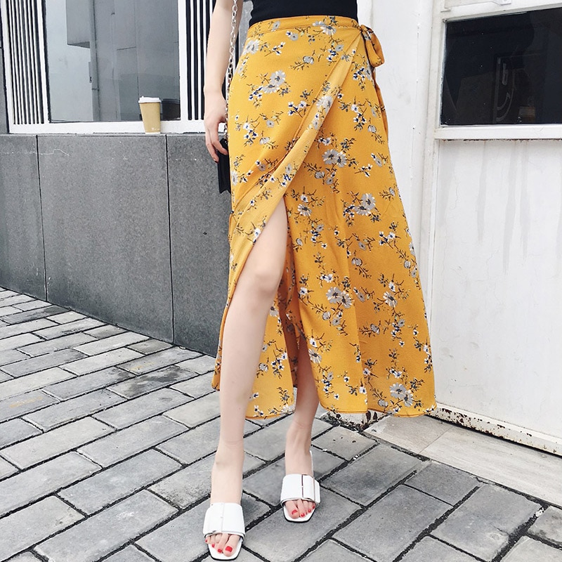 Chiffon Maxi Skirt Printed Design