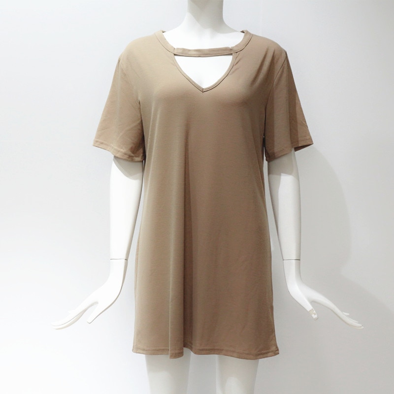 Choker Dress V-Neck Casual Wear