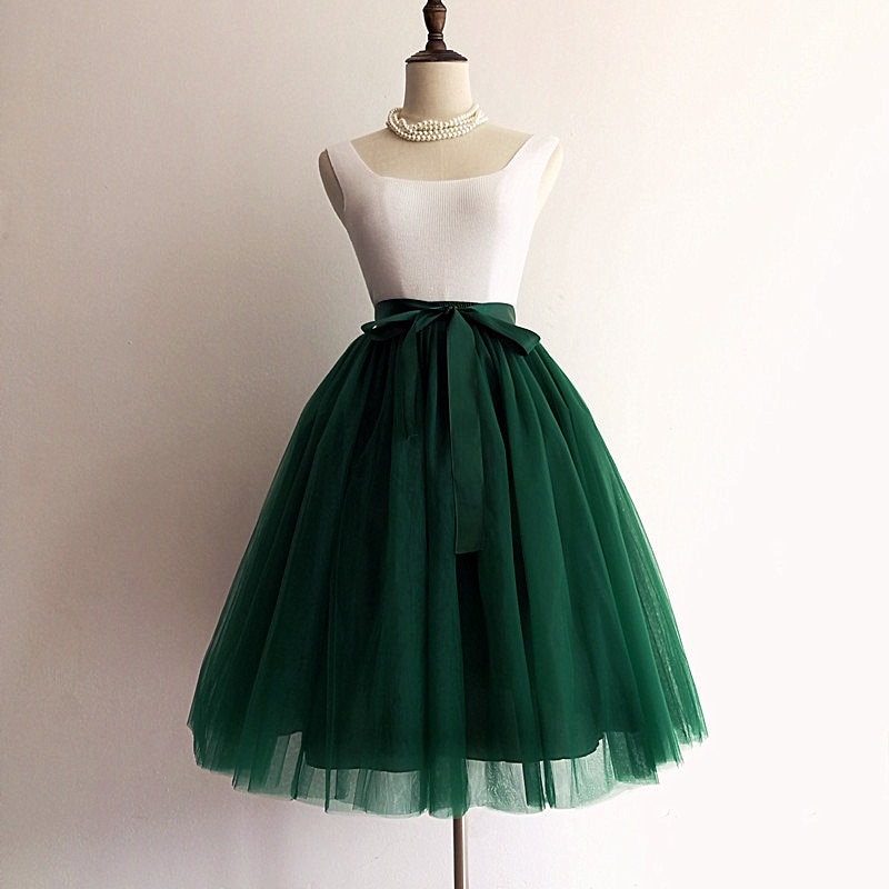 Womens Tulle Skirt Midi Length