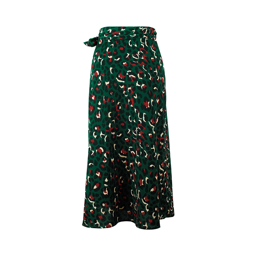 Leopard Print Midi Skirt Women’s Fashion