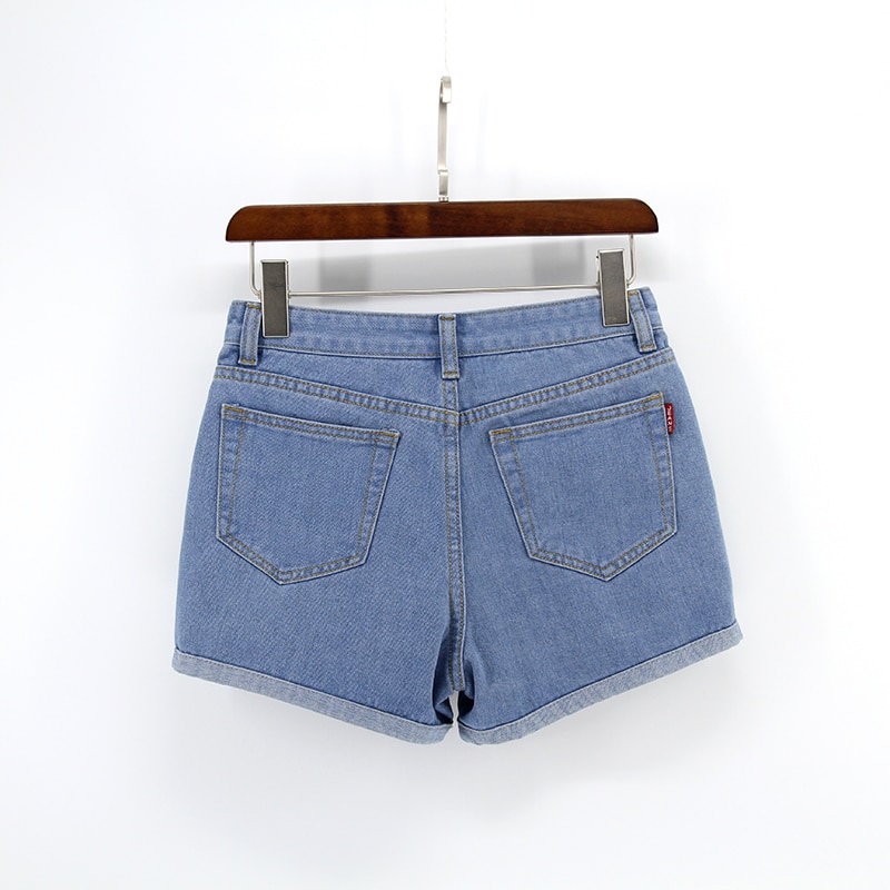 High Waisted Denim Shorts Casual Wear