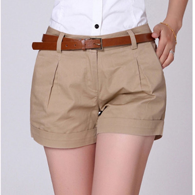 Khaki Shorts for Women Casual Wear