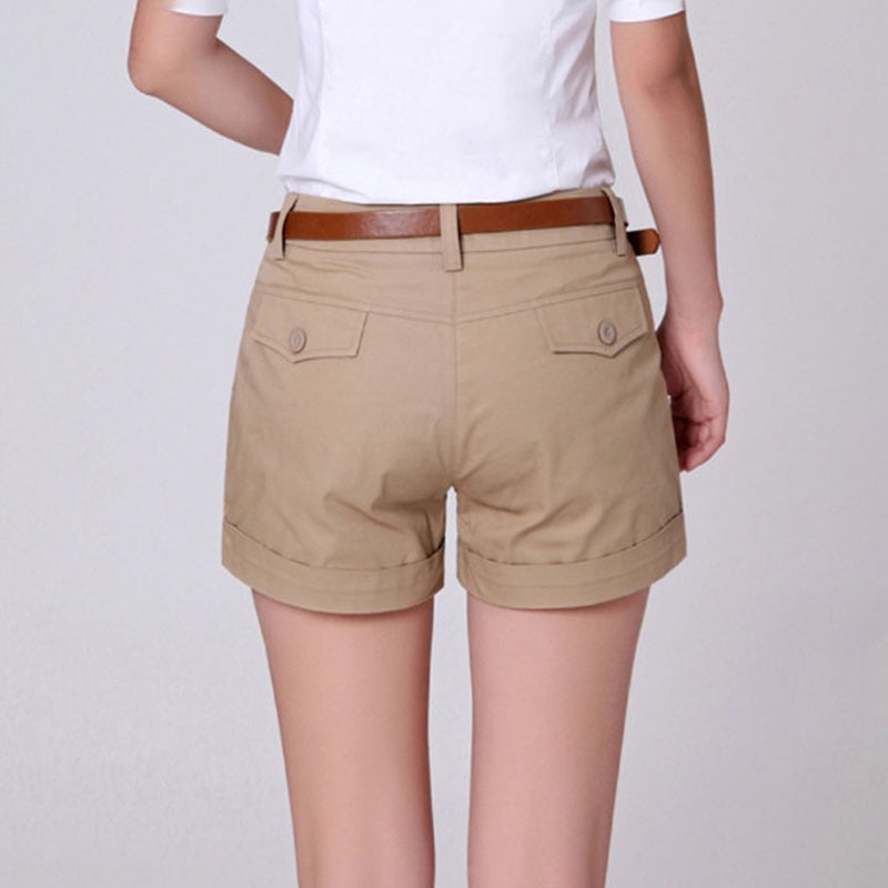 Khaki Shorts for Women Casual Wear