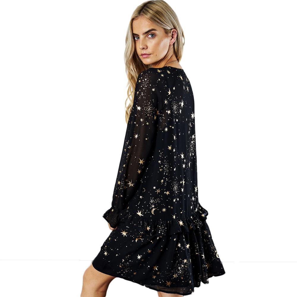 Sheer Dress Galaxy Print