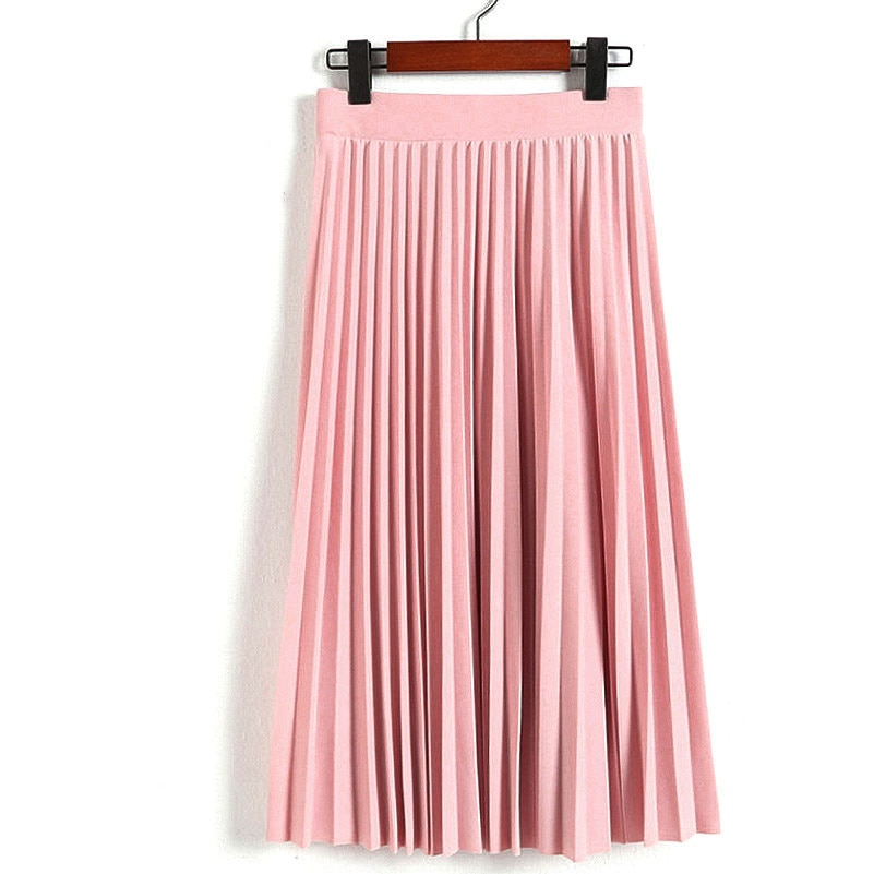 Long Pleated Skirt Formal Wear