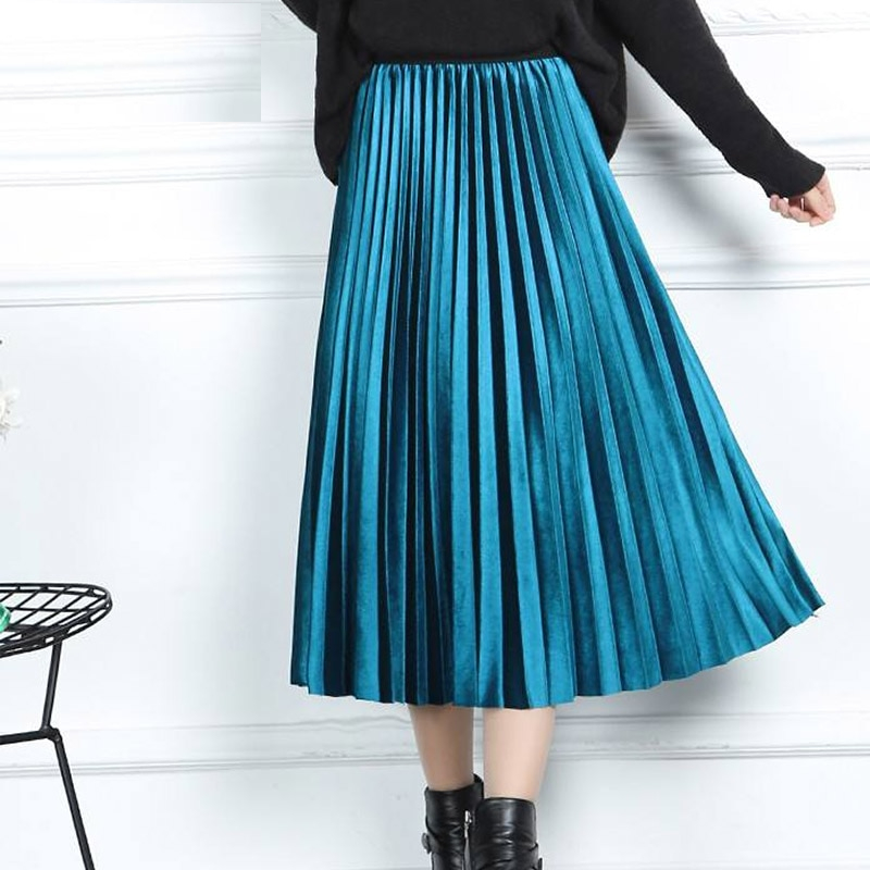 Long Pleated Skirt Formal Wear