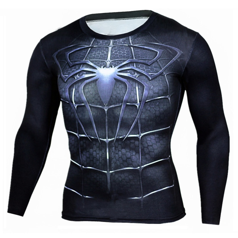 Mens Compression Shirt Superhero Design