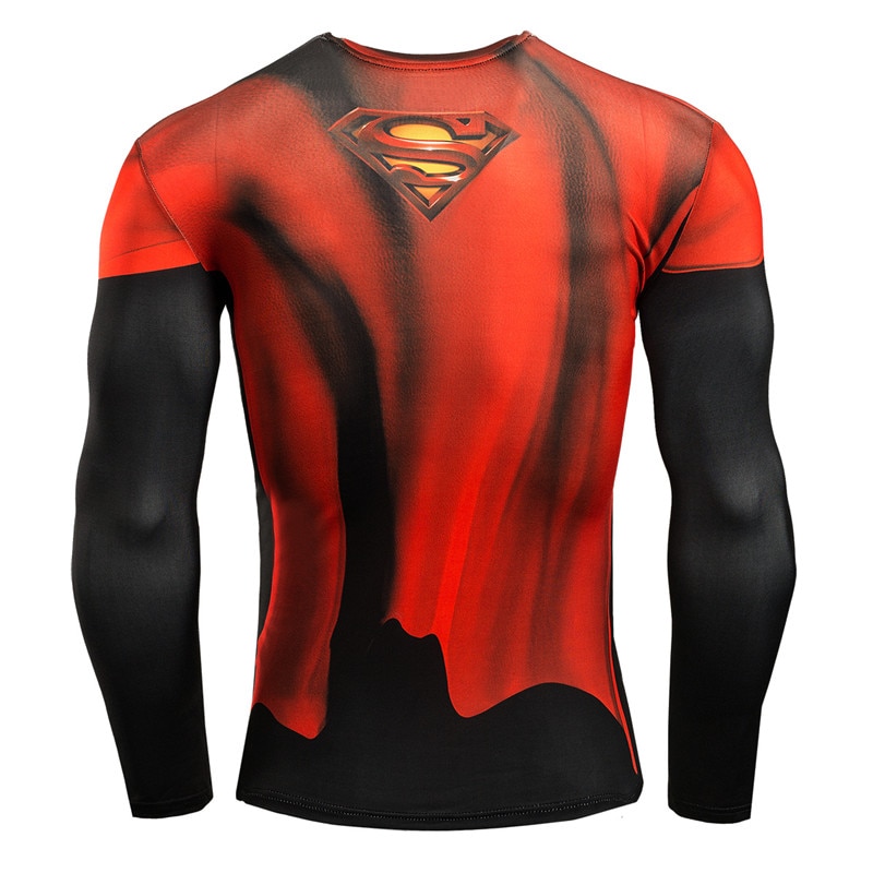 Mens Compression Shirt Superhero Design