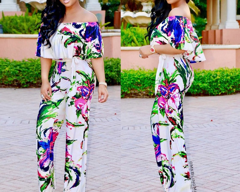 Floral Jumpsuit Bohemian Style