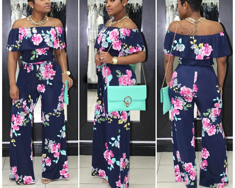 Floral Jumpsuit Bohemian Style