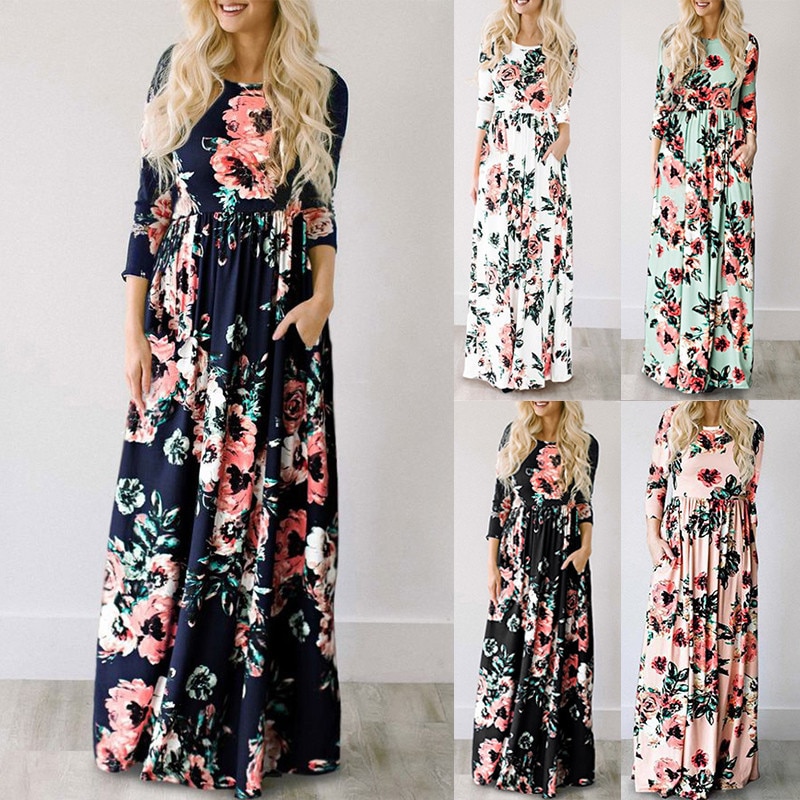 Summer Floral Bohemian Dress