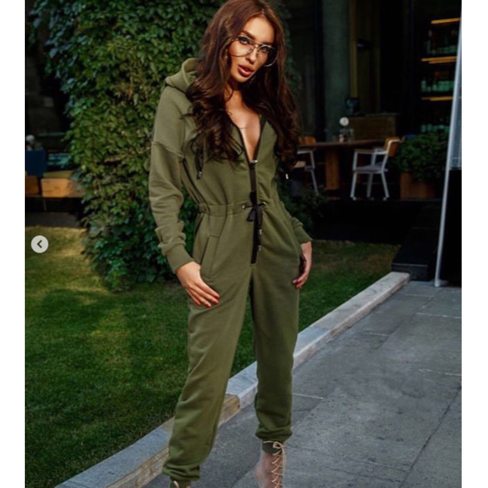 Long Sleeve Jumpsuit Hoodie