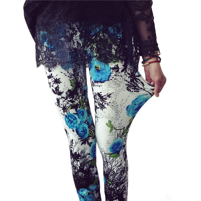 Printed Leggings High-Waisted Pants