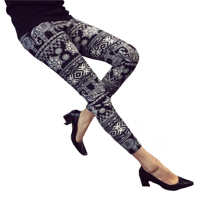 Printed Leggings High-Waisted Pants