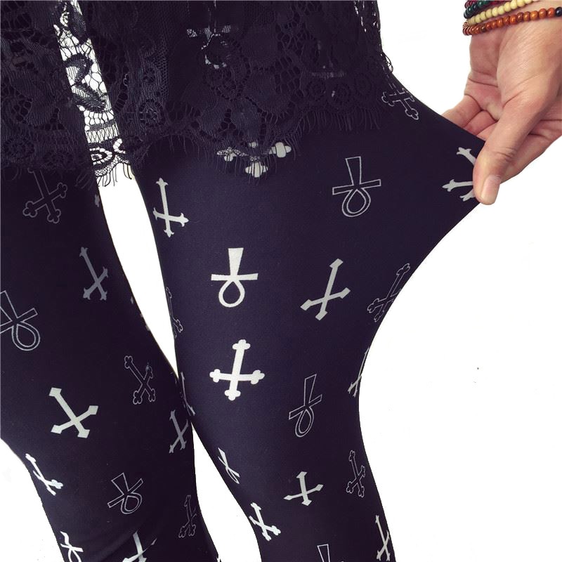 Printed Leggings High-Waisted Pants