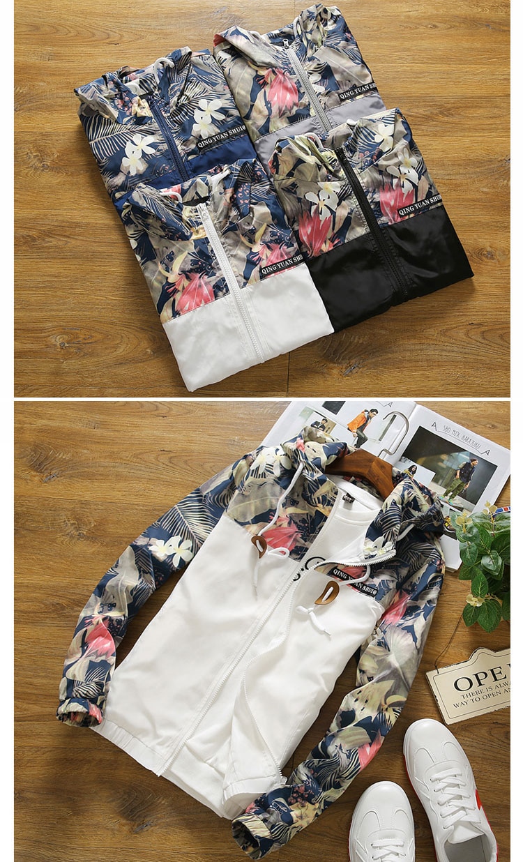 Floral Jacket Womens Hoodie