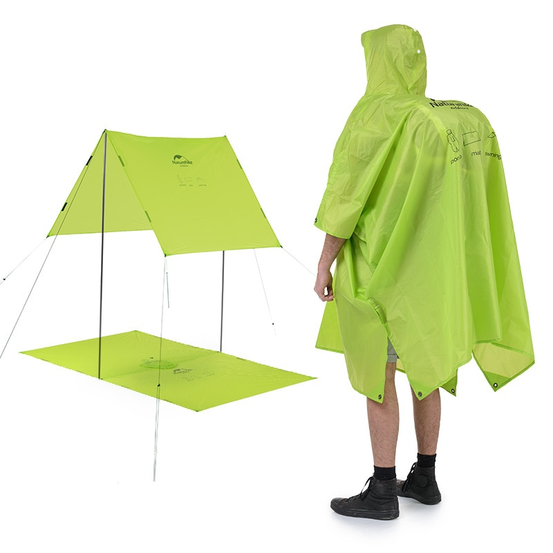 3in1 Waterproof Poncho Rain Gear