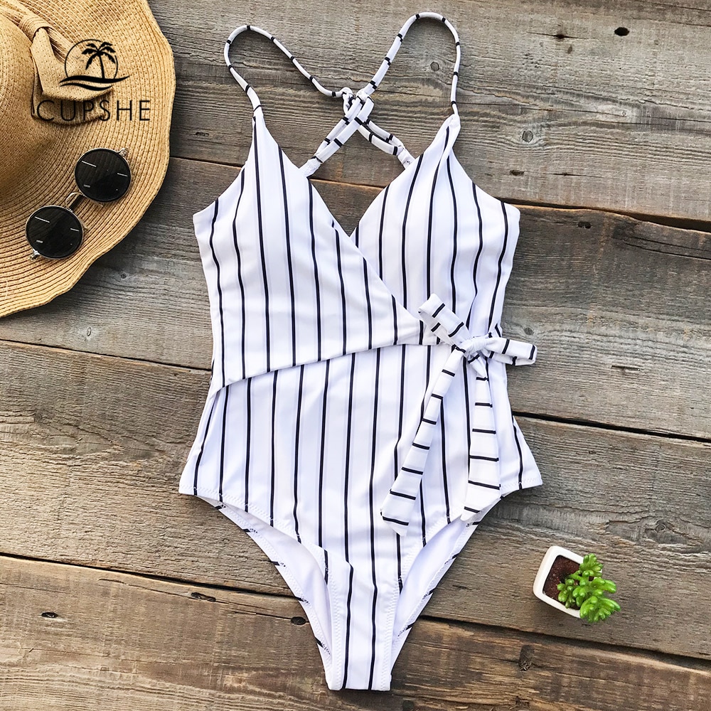 One Piece Swimwear Stripes Monokini