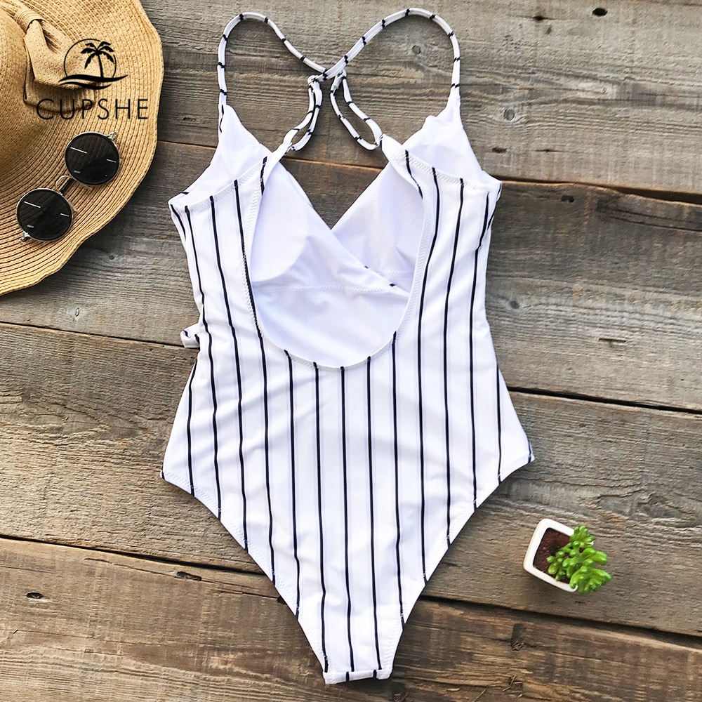 One Piece Swimwear Stripes Monokini