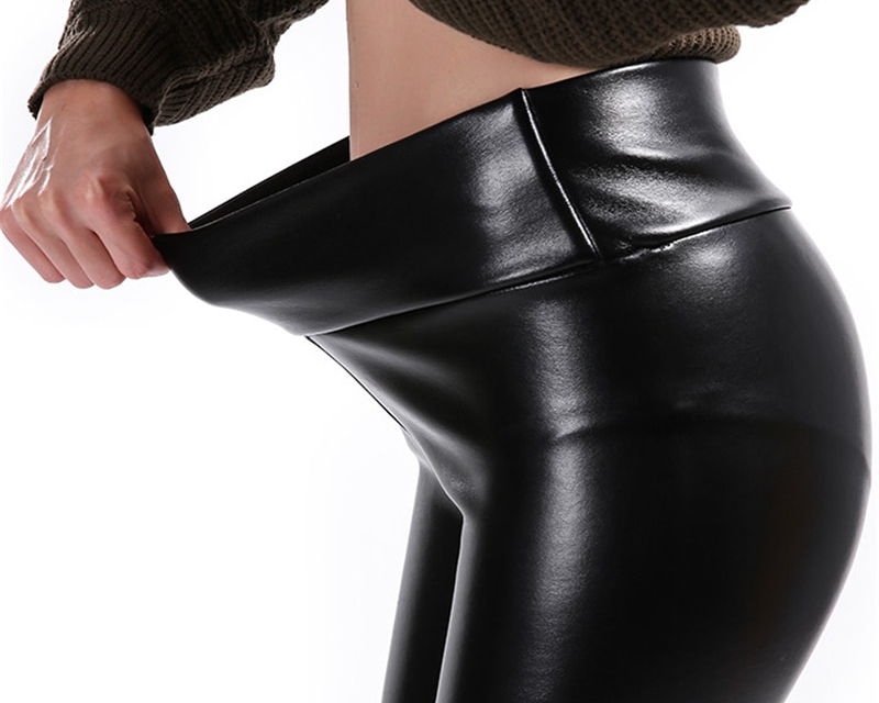 High Waist Leather Leggings