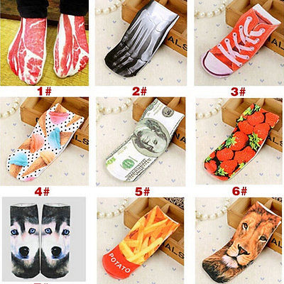 Novelty Socks Funny 3D Art Designs