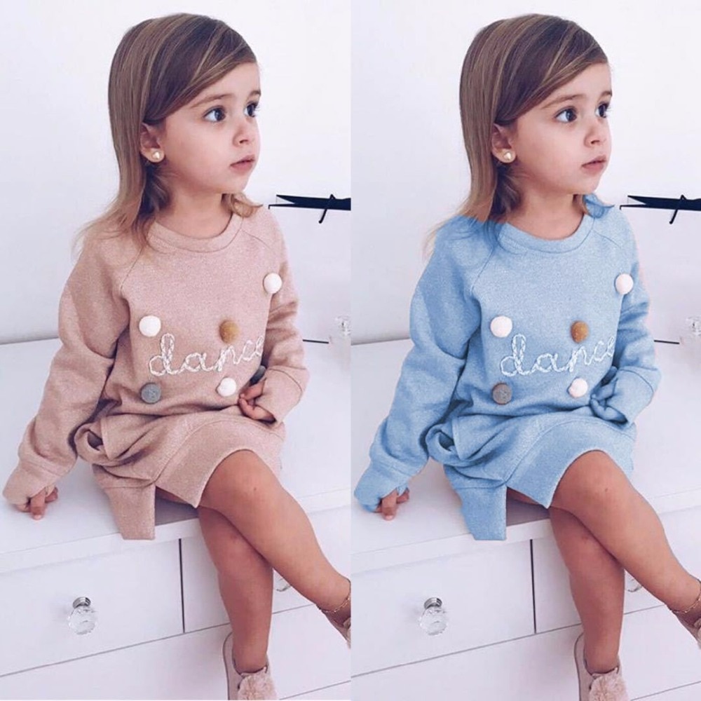 Cute Girls Embroidered Sweatshirts