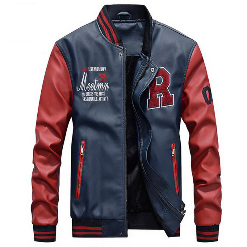 Letterman Jacket PU Leather Coat