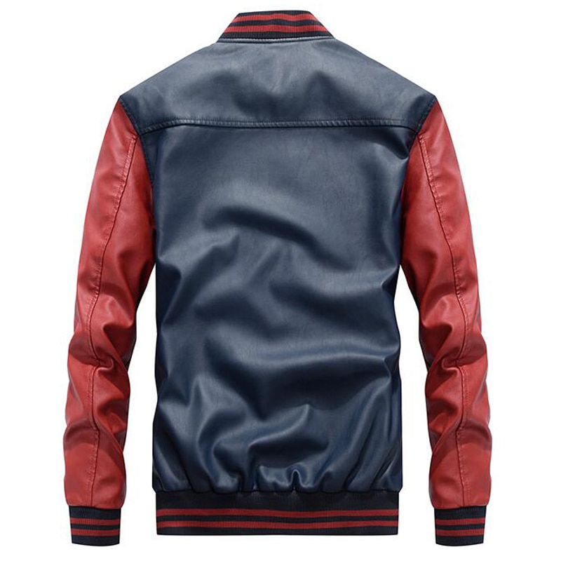 Letterman Jacket PU Leather Coat